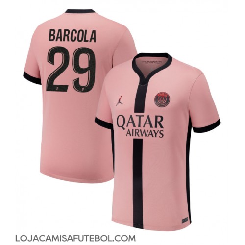 Camisa de Futebol Paris Saint-Germain Bradley Barcola #29 Equipamento Alternativo 2024-25 Manga Curta